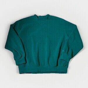 Vintage Velva Sheen Green Fleece Sweatshirt Men's XL Made in USA